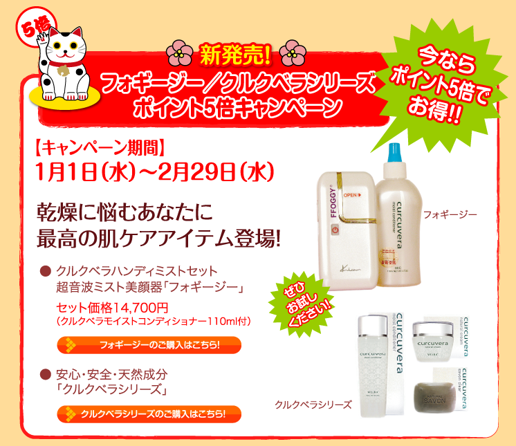 新発売！フォギージー／クルクベラシリーズ