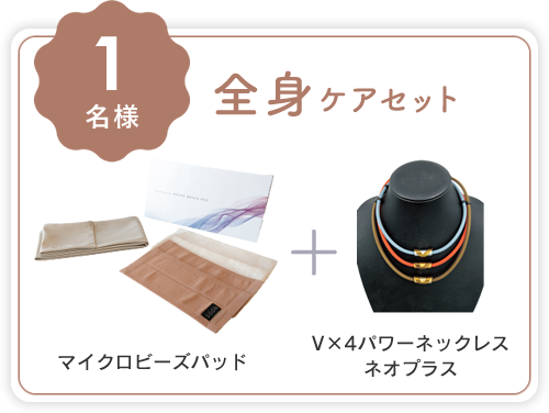 全身ケアセット (マイクロビーズパッド＋V×4パワーネックレスネオプラス)