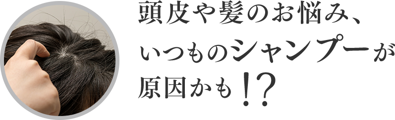 頭皮や髪のお悩み、いつものシャンプーが原因かも？！